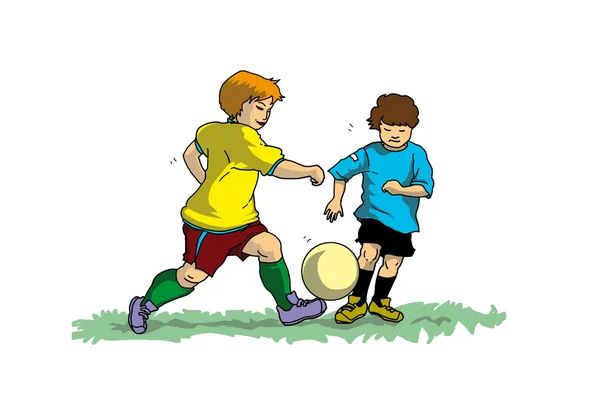 Bambini che giocano a calcio — Foto Stock