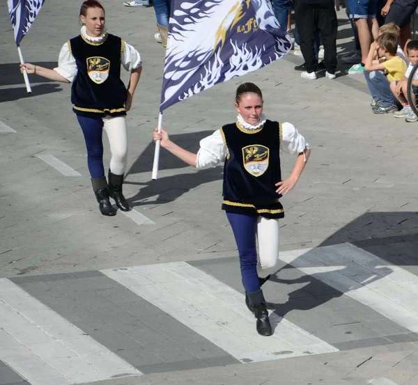 Abanderados y bateristas, una recreación — Foto de Stock