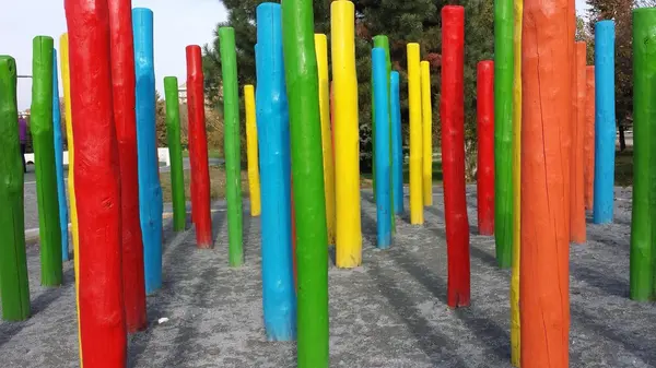 Bâtons en bois coloré — Photo