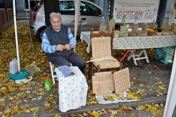 Impagliatore de chaises, artisan — Photo