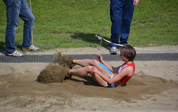 Atletic.Sport.Long jumping.girls — Stok fotoğraf