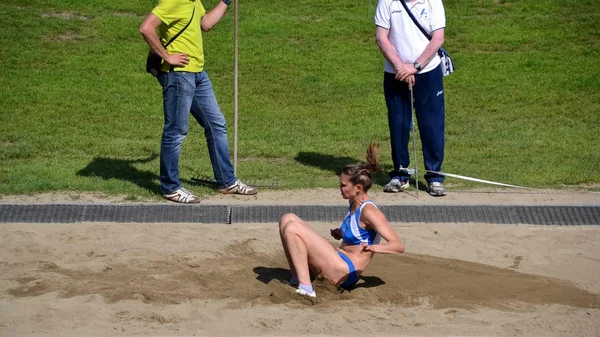 Atletic.Sport.Long jumping.girls — Foto de Stock