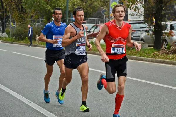 Maratón de Turín. 17 / 11 / 2013. los atletas — Foto de Stock