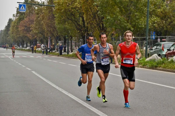 Turin marathon. 11/17/2013. the athletes — Stock Photo, Image