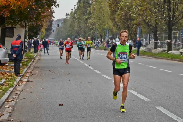 Maratón de Turín. 17 / 11 / 2013. los atletas — Foto de Stock