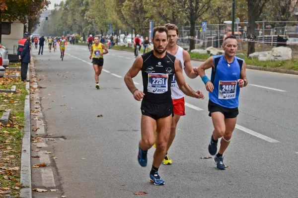 Turin marathon. 11/17/2013. idrottare — Stockfoto