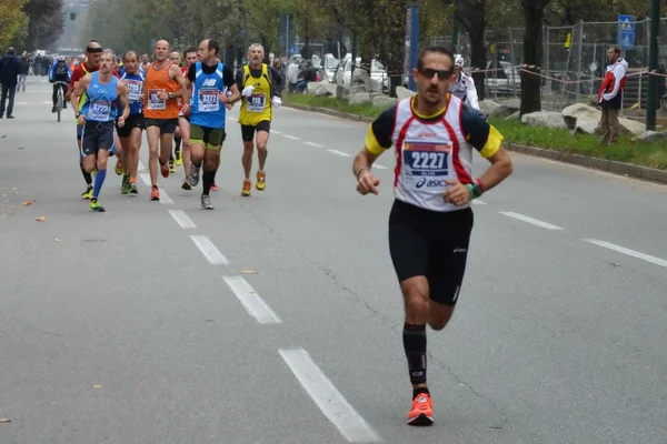 Turin marathon. 11/17/2013. the athletes — Stock Photo, Image