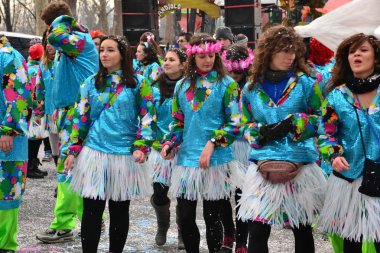 Karnaval geçit. kızlar