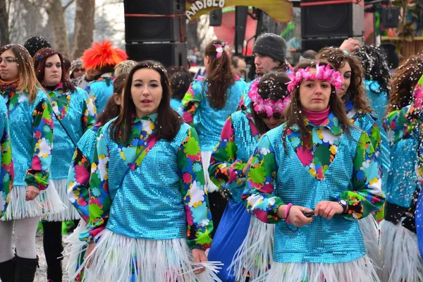 Karnaval geçit. kızlar — Stok fotoğraf