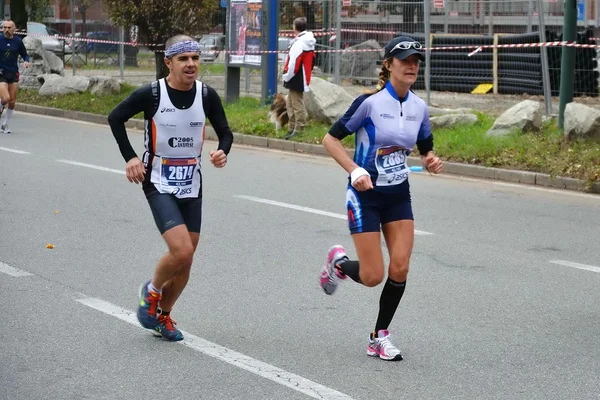 Turin Marathone 17 / 11 / 2013. los atletas — Foto de Stock