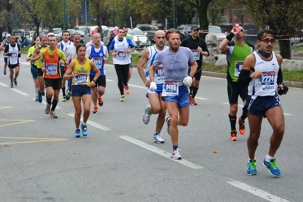 Turin Marathone 17 / 11 / 2013. los atletas — Foto de Stock