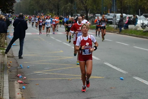 Turin marathone 11/17/2013. idrottare — Stockfoto
