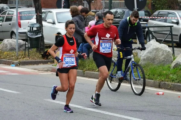 Turin Marathone 17 / 11 / 2013. los atletas — Foto de Stock