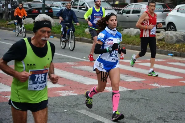 Turin Marathone 17 / 11 / 2013. os atletas — Fotografia de Stock