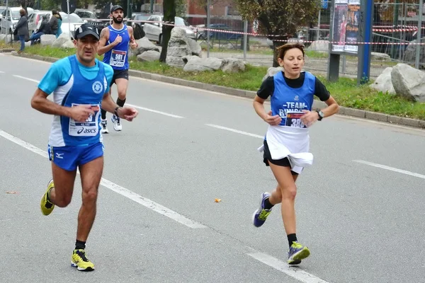 Turin Marathone 17 / 11 / 2013. los atletas — Foto de Stock