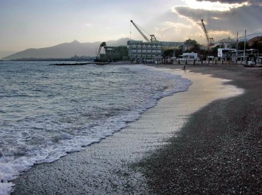 Deniz?? gün batımında. İtalya. yaz. tatil. Turizm. gevşeme.