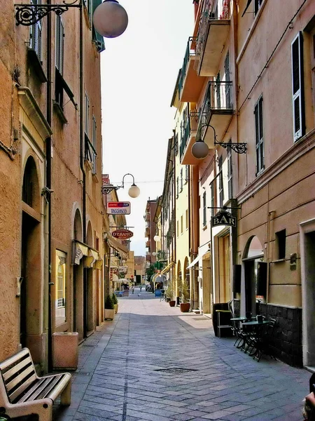 Pietraligure. pedestrian zone. Liguria. Italy — Stock Photo, Image