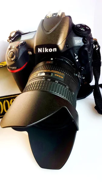 Nikon d800. photography. photographer. objective. lens. memory. colors. exposure. diaphragm. sensitivity. iso. ASA. — Stock Photo, Image