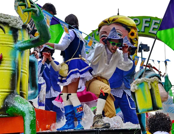 People. Carnival parade. Street. Party. Outdoor — Stock Photo, Image