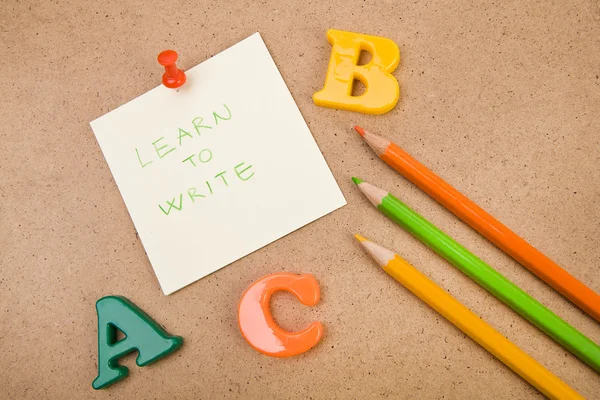 Learn to write — Stock Photo, Image