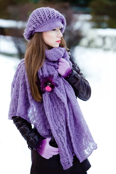 Fashion winter portrait — Stock Photo, Image