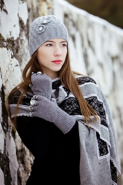 Fashion winter portrait — Stock Photo, Image