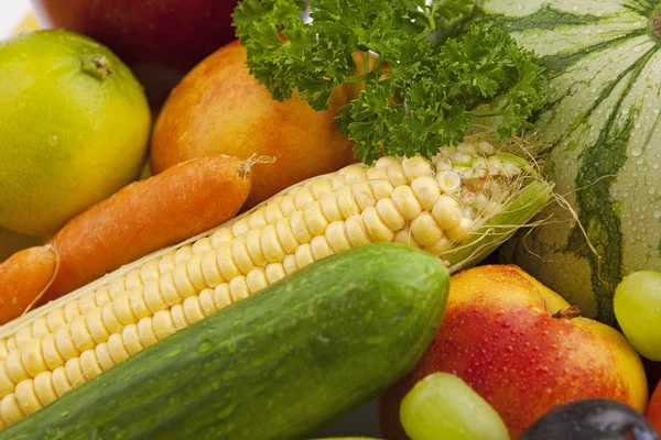 Organiczne owoce i warzywa — Zdjęcie stockowe