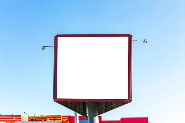 Square commercial billboard with blank space for mock up — Stock Photo, Image