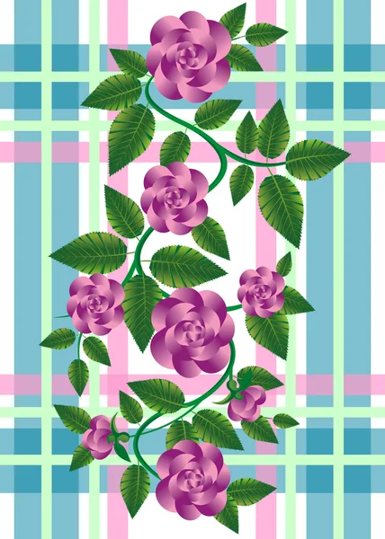 Retro rose pattern — Stock Photo, Image