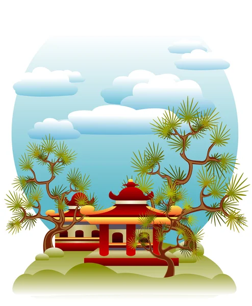 Feng Shui illustration — Stock Vector