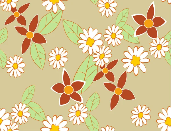 Motif floral sans couture — Image vectorielle