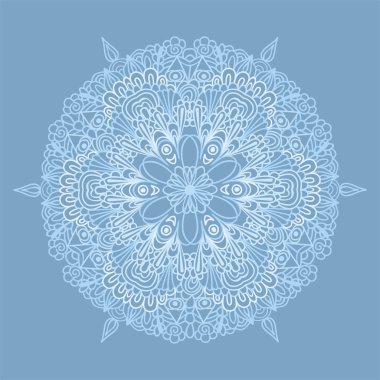 dantelli kar tanesi desenle daire