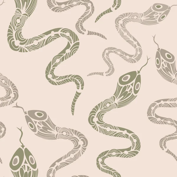 Seamless pattern with snakes — Stock Vector