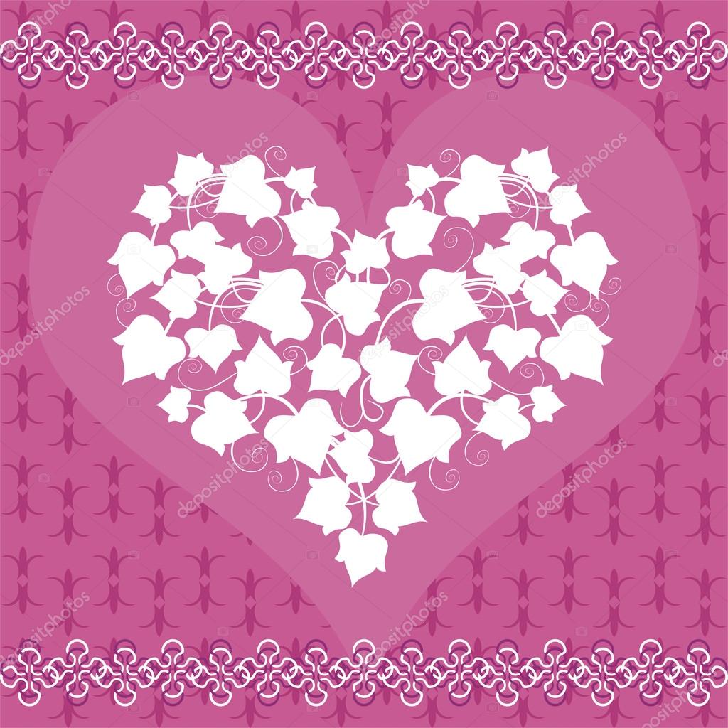 Card With Ivy Heart Stock Vector Image by ©KsanasK #38734639