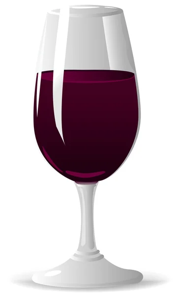 Glass With Wine — Stock Vector