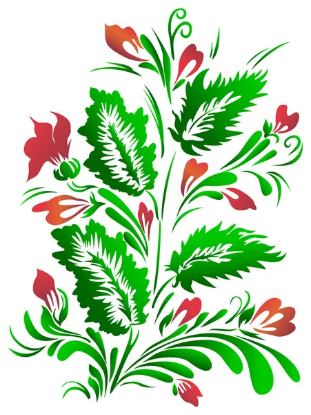 Composición decorativa de flores — Vector de stock