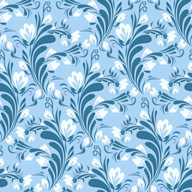 soyut çiçekli desen