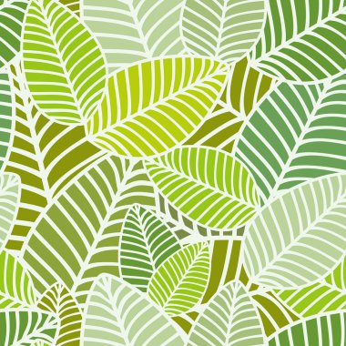 Çizgili yapraklar pürüzsüz desen