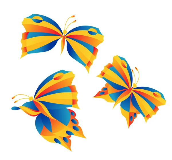 Mariposas brillantes — Vector de stock