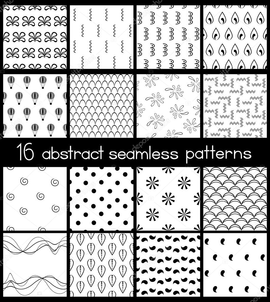 simple black and white patterns