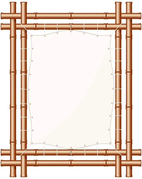 Banner de bambú enmarcado — Vector de stock