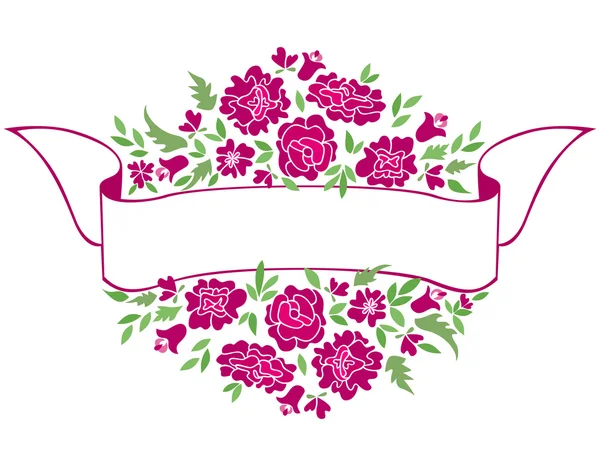 Floral Banner — Stock Vector