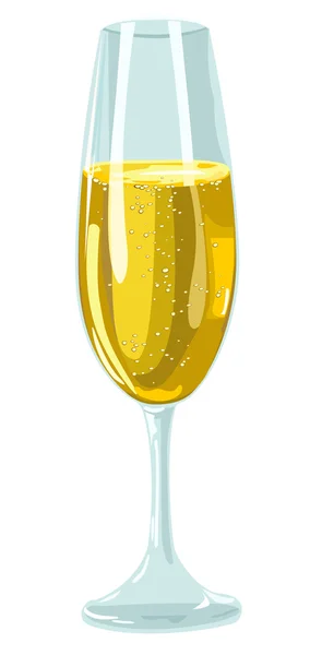 Glas med champagne — Stock vektor