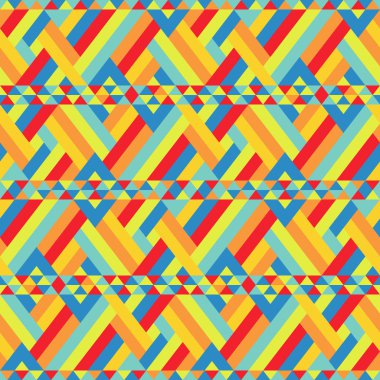 Dikişsiz desen renkli kurdeleler bağlı