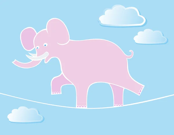 Elefant vandringar av Lina — Stock vektor