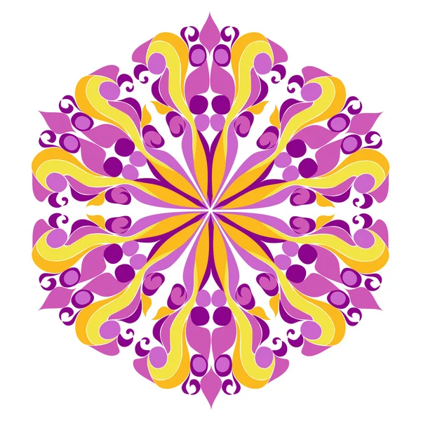 Ronda Hippie ornamento — Vector de stock