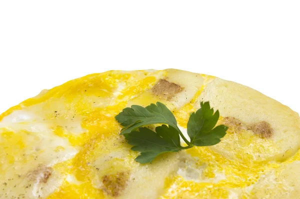 Omelette of german potato dumplings isolated — Stock Photo, Image