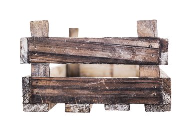 izole eski ahşap Bahçe kutu