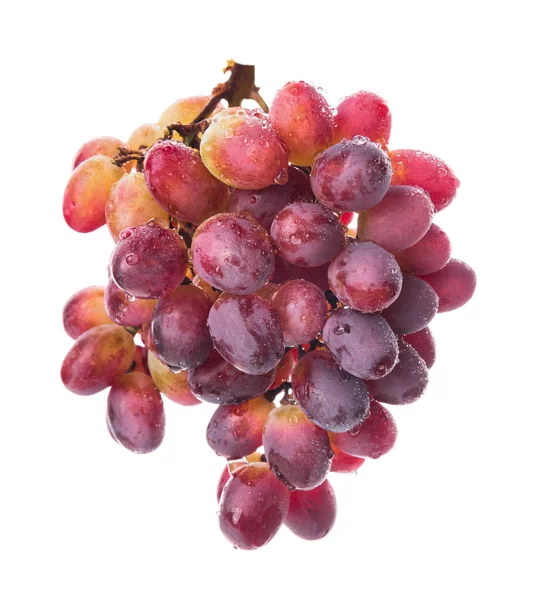 Ramo de uvas rojas amarillas, aisladas — Foto de Stock