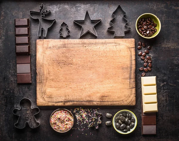 Christmas Chocolate Bark Background Various Topping Various Broken Chocolate Pretzel — Stock Photo, Image